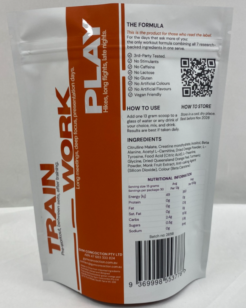 COMING SOON: Daily Energy Formula - QLD Orange Flavour (30 Serve Pouch)